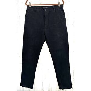 Only NY Mens Pants Size 34 (32x31) Black‎ Straight Leg Chino Style